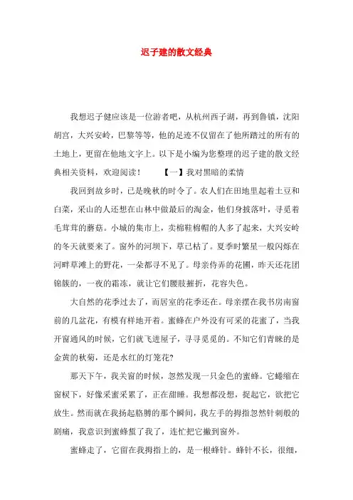 迟子建的散文经典