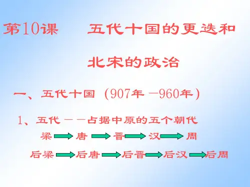 五代十国的更迭和北宋的政治课件