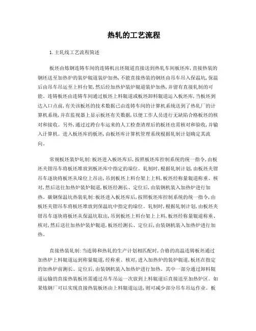热轧的工艺流程