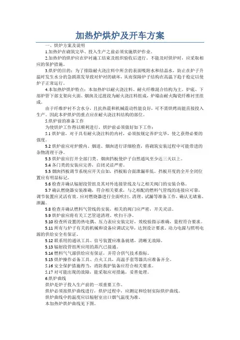 合成氨-加热炉烘炉及开车方案
