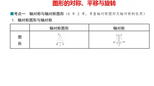 2024年河北省中考数学一轮复习课件：图形的对称、平移与旋转