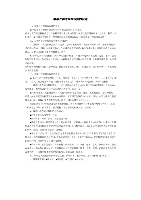 教学过程结构流程图的设计