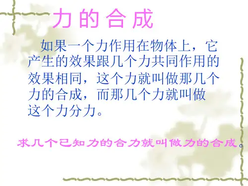 初中物理《力的合成》(共28张)ppt75