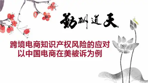 跨境电商知识产权风险的应对以中国电商在美被诉为例