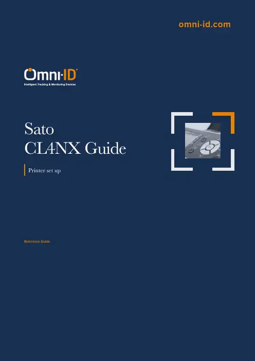 Sato CL4NX Guide Printer Set Up说明书