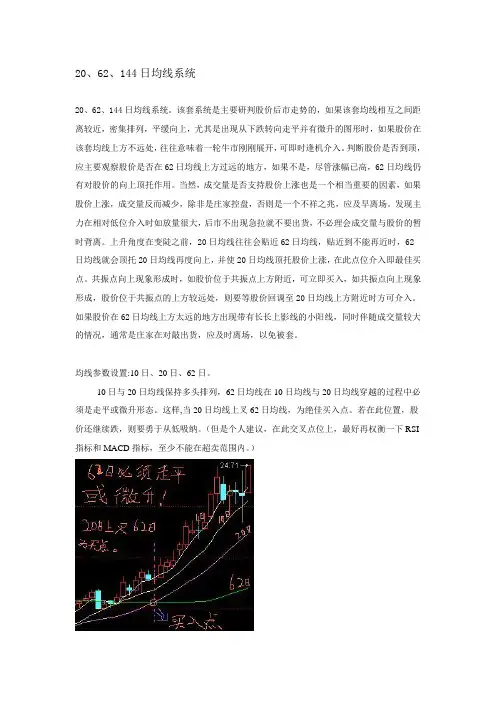 20、62、144日均线系统