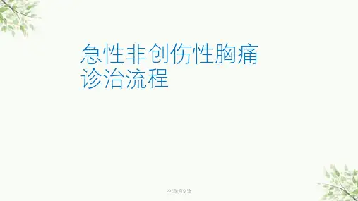 急性非创伤性胸痛诊治流程ppt课件