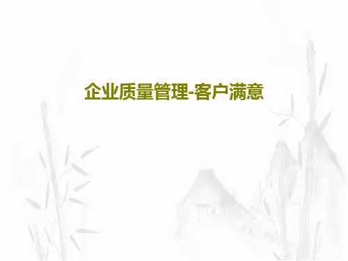 企业质量管理-客户满意90页PPT
