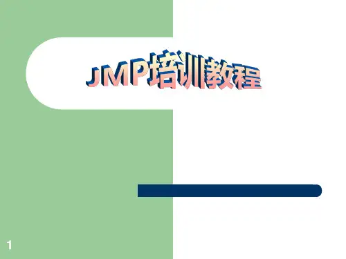SAS公司的JMP软件培训教程