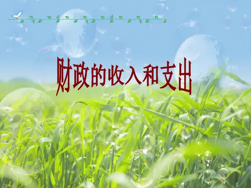 财政收入和支出及财政的作用PPT教学课件