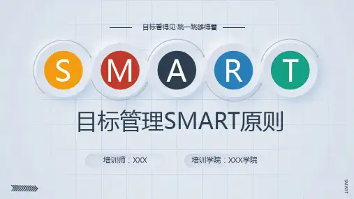 目标管理SMART原则理论模型培训PPT课件(带内容)