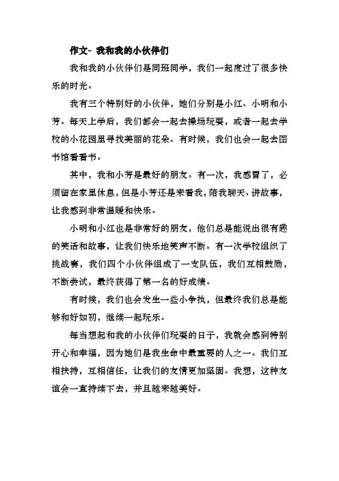 作文- 我和我的小伙伴们