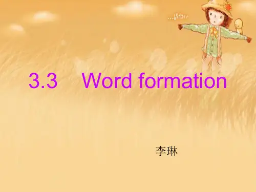 英语语言学-构词法课件
