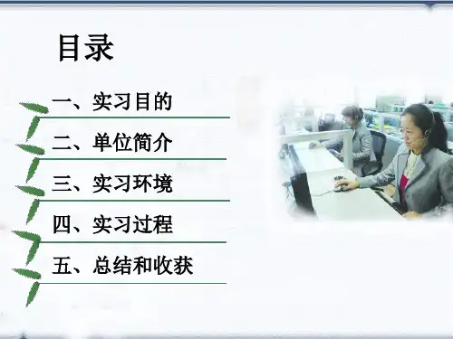 实习答辩PPTppt课件