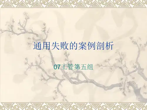 通用失败的案例剖