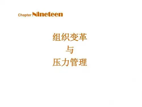 第十九章 组织变革与压力管理