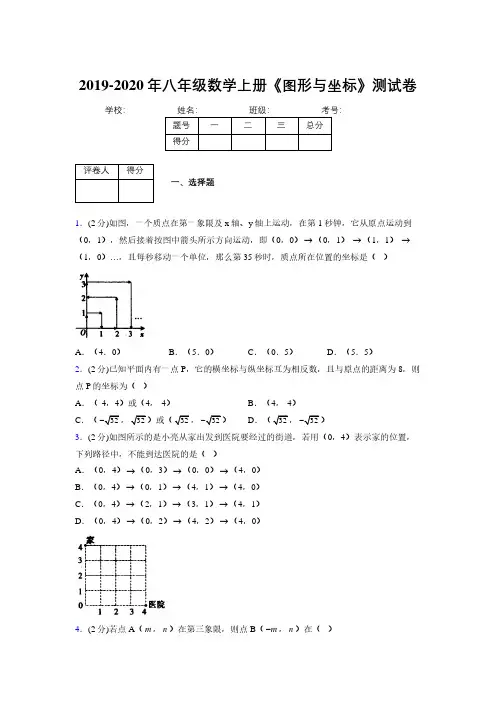 2019-2020初中数学八年级上册《图形与坐标》专项测试(含答案) (863)