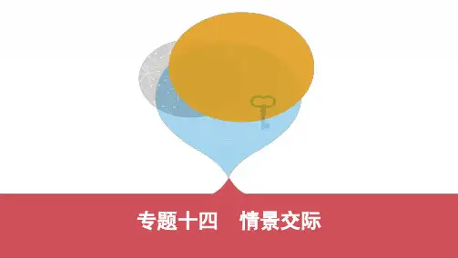 2020版中考英语新素养突破大二轮河南专用语法过关()：专题十四 情景交际