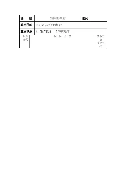 高二数学矩阵的概念