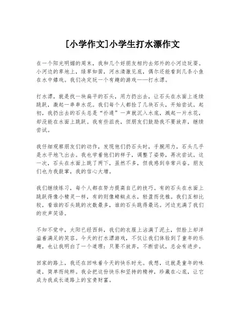 [小学作文]小学生打水漂作文