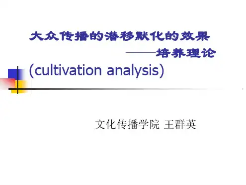 传播学：培养理论