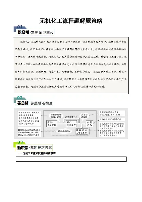 无机化工流程题解题策略--2024年高考化学答题技巧(解析版)
