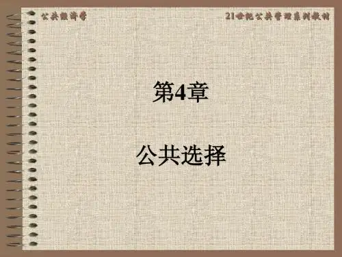 公共经济学第4章(1)