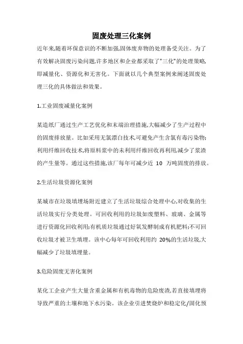 固废处理三化案例