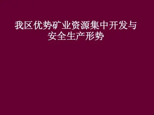 我区(新疆)煤炭优势矿产资源集开发与安全生产形势