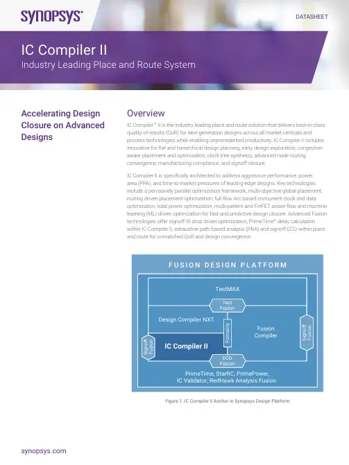 synopsys iC Compiler II 数据手册说明书