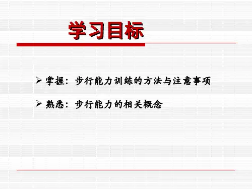 步行能力训练的方法与注意事项