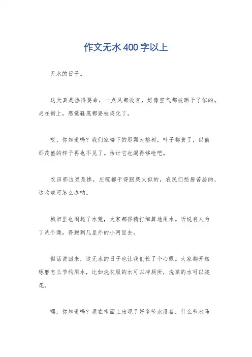 作文无水400字以上