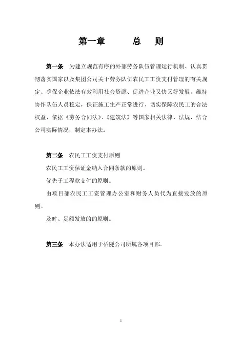 (完整版)农民工工资支付管理办法