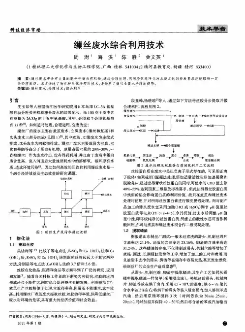 缫丝废水综合利用技术