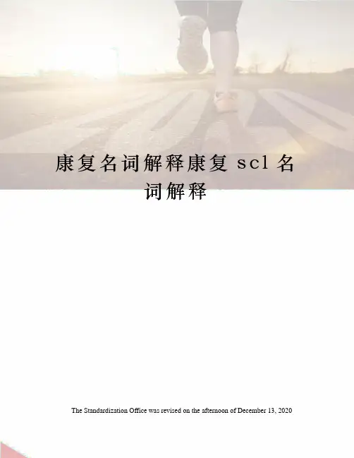 康复名词解释康复scl名词解释