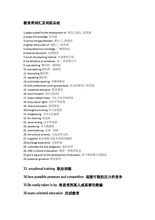 英语七个板块词汇总结