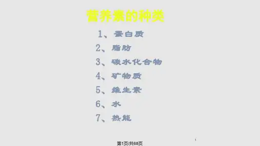托幼机构儿童膳食营养分析与评价PPT课件