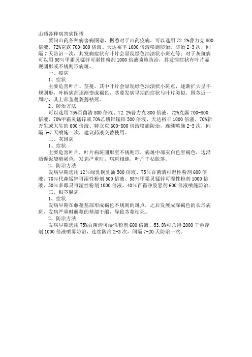 山药各种病害病图谱