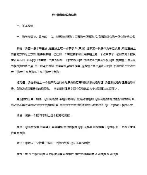 初中数学教师资格证考点