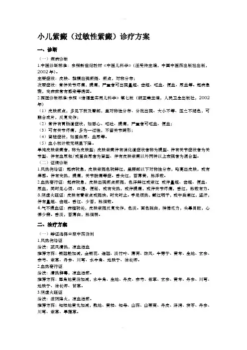 中医儿科诊疗规范