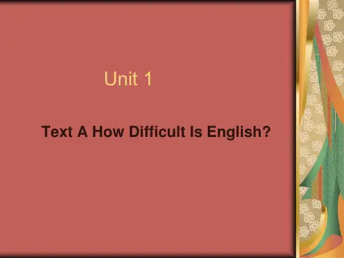 《英语二》Unit1-TextA考点详解