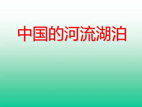 区域地理专题复习——中国的河流和湖泊、自然资源