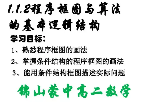 高中数学人教必修3PPT课件：程序框图与算法的基本逻辑结构