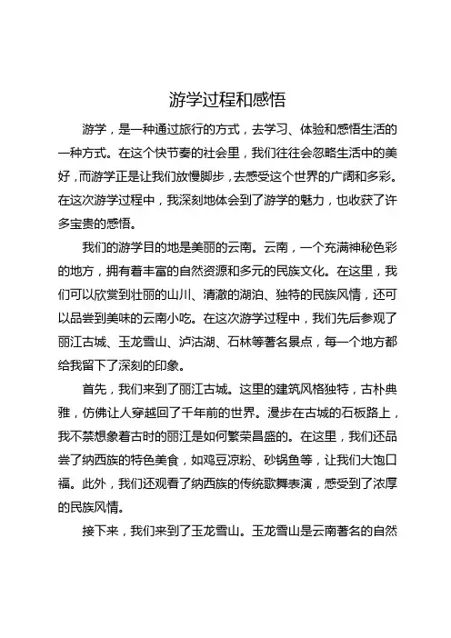 游学过程和感悟