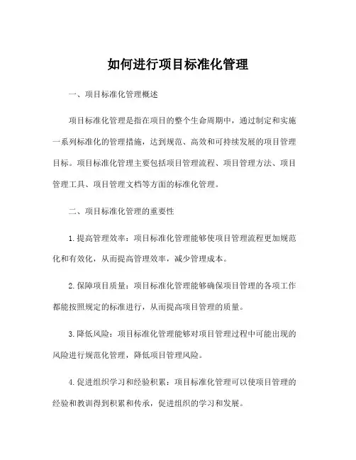 如何进行项目标准化管理
