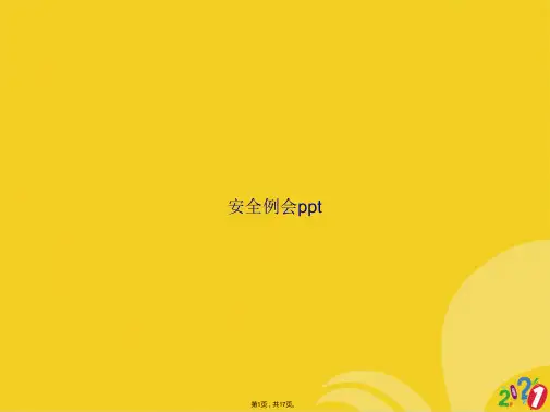安全例会ppt(共17张PPT)