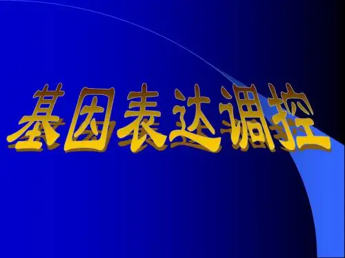 5-基因表达调控