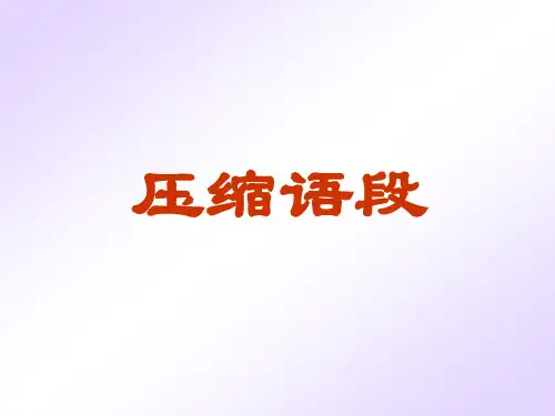 广东省高中语文新课程优质课例一等奖课件展示：高考复习语段压缩专题
