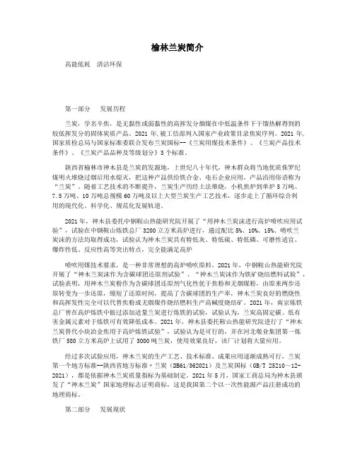 榆林兰炭简介