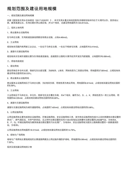 规划范围及建设用地规模